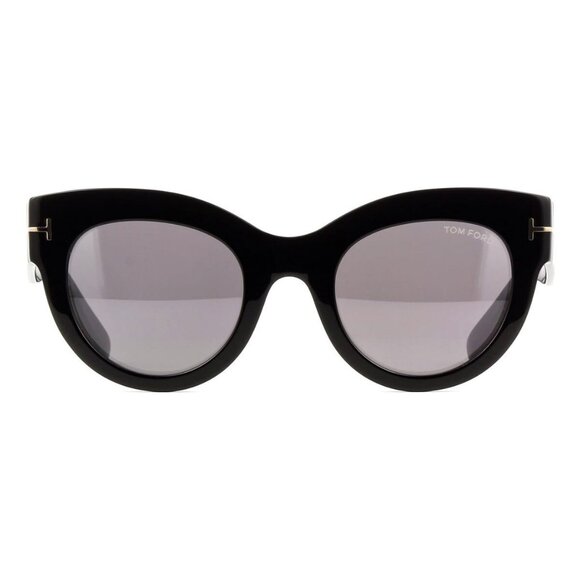 New TOM FORD Lucilla Black Cat Eye FT1063/S 01C Sunglasses Women - Picture 2 of 4